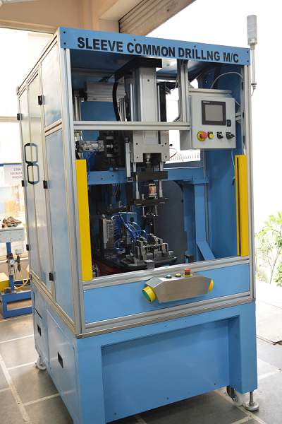 Servo drilling and pin pressing SPM with rotary table